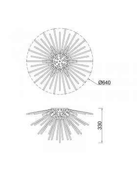 Потолочная люстра Zumaline URCHIN C0491-06B-F7DY-foto2