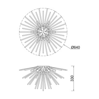 Потолочная люстра Zumaline URCHIN C0491-06B-F7DY-foto2