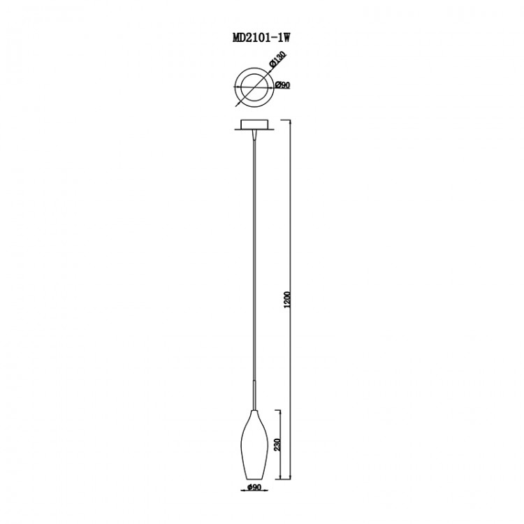 Подвесной светильник Zumaline CHAMPAGNE MD2101-1W