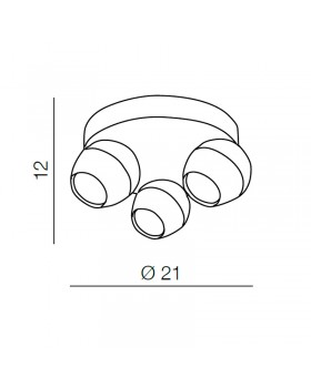 Спот Azzardo Pera 3 round AZ1253-foto2