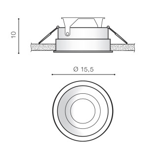 Встраиваемый светильник Azzardo Torres E111 AZ2684-foto2