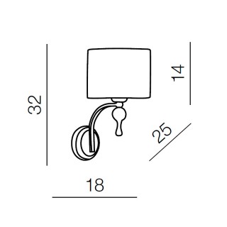 Настенный светильник Azzardo Impress wall AZ2904-foto2