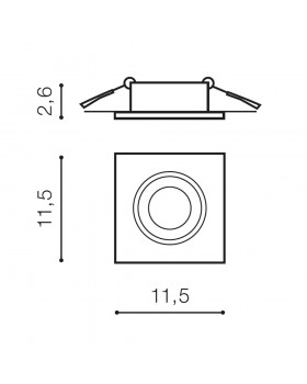 Встраиваемый светильник Azzardo Hugo 1 downlight AZ1735 (Без рефлектора)-foto2