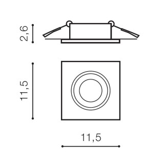 Встраиваемый светильник Azzardo Hugo 1 downlight AZ1733 (Без рефлектора)-foto2