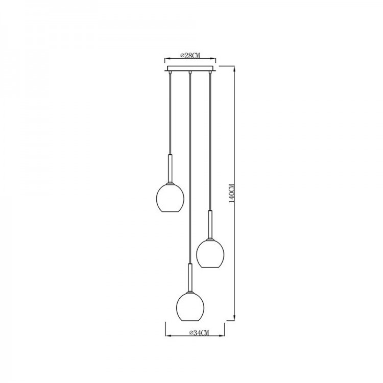 Подвесной светильник Zumaline MONIC MD1629-3B(copper)