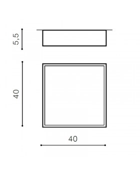 Накладной светильник Azzardo Monza Square 40 AZ2273-foto2