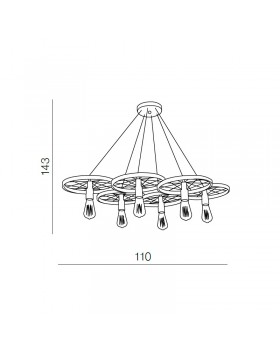 Подвесная люстра Azzardo Ranch 6 AZ1650-foto2