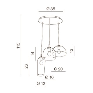 Подвесная люстра Azzardo Blanca AZ3336-foto2
