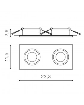 Встраиваемый светильник Azzardo Hugo 2 downlight AZ1740 (Без рефлектора)-foto2