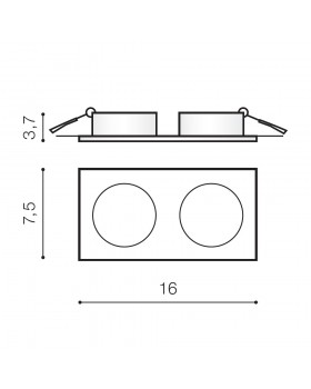 Встраиваемый светильник Azzardo Ivo 2 Square AZ1789-foto3