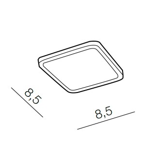 Встраиваемый светильник Azzardo Slim 9 Square AZ4376-foto3