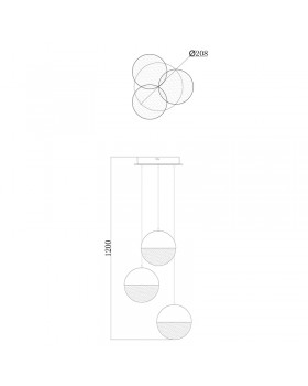 Подвесной светильник Zumaline CHELAN PL180414-3-foto3