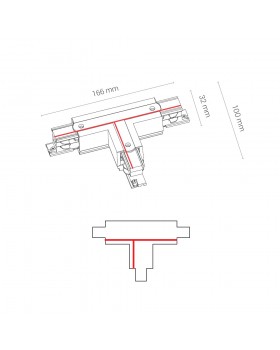 Коннектор T-образный правый 1 Nowodvorski Ctls Power 8241