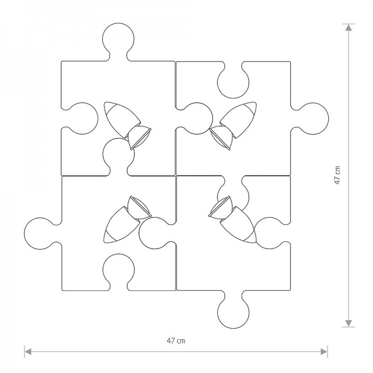 Настенно-потолочный светильник Nowodvorski Puzzle 6384