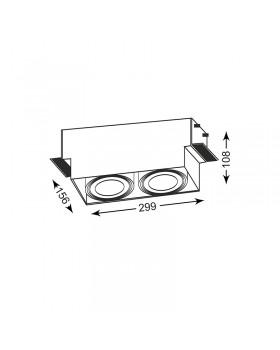 Встраиваемый светильник Zumaline ONEON DL 111-2 94364-WH-foto2