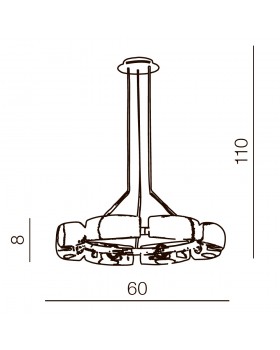 Подвесная люстра Azzardo Fiona 8 AZ0154-foto3
