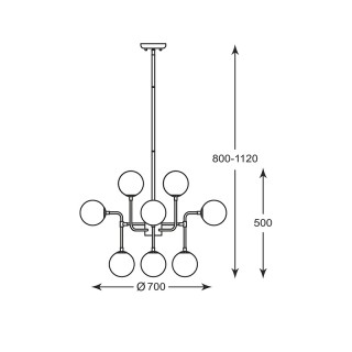 Подвесная люстра Zumaline RIANO P0454-12C-SDGF-foto2