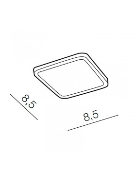 Встраиваемый светильник Azzardo Slim 9 Square AZ2833-foto2