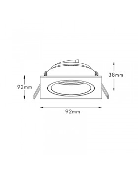 Встраиваемый светильник Zumaline CHUCK DL SQUARE 92704-foto2