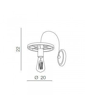 Настенный светильник Azzardo Ranch wall AZ1651-foto2