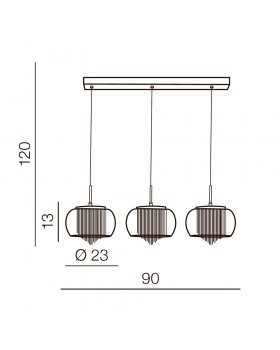 Подвесной светильник Azzardo Rego 3 line AZ2453-foto2