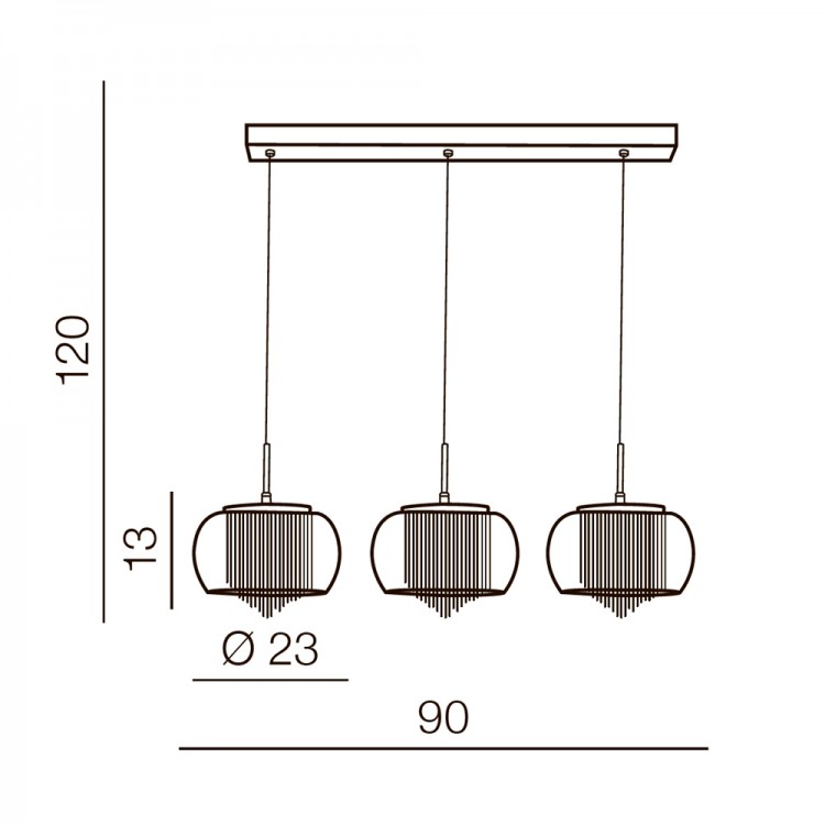 Подвесной светильник Azzardo Rego 3 line AZ2453