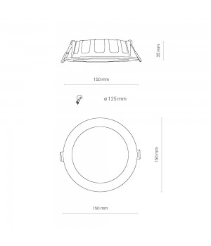 Встраиваемый светильник Nowodvorski Kos Led 8780-foto6