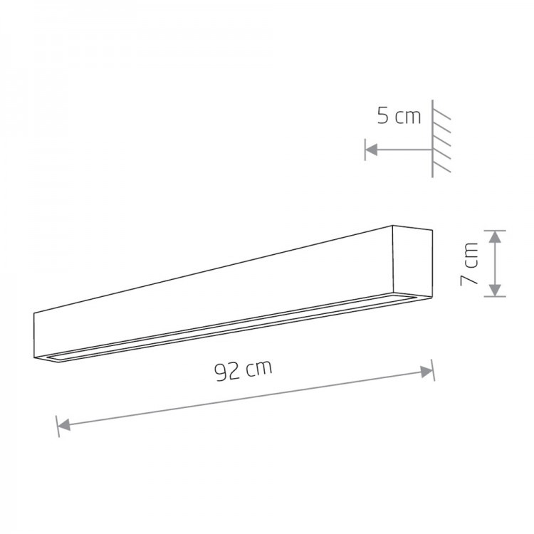 Настенный светильник Nowodvorski Straight Wall LED M 7594