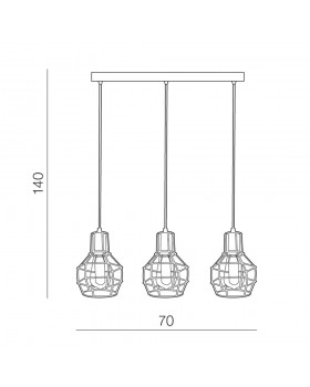 Подвесной светильник Azzardo Carron 3 line AZ2141-foto2