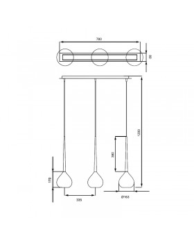 Подвесной светильник Zumaline LIBRA MD2128B-3R-foto2