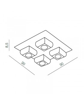 Потолочный светильник Azzardo Rubic 4 top AZ0492-foto2