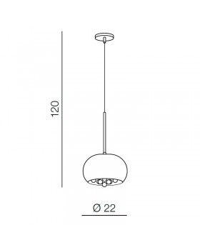 Подвесная люстра Azzardo Burn 1 AZ3082-foto3