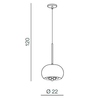 Подвесная люстра Azzardo Burn 1 AZ3082-foto3