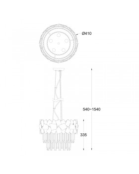 Подвесная люстра Zumaline Quasar P0506-05A-F4E3-foto2
