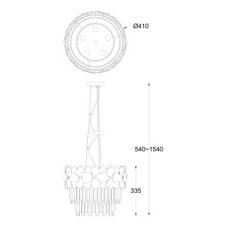 Подвесная люстра Zumaline Quasar P0506-05A-F4E3-foto2