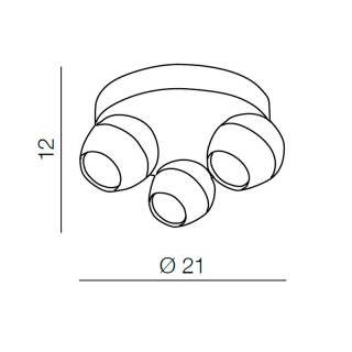 Спот Azzardo Pera 3 round AZ1254-foto2