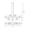 Подвесная люстра  Zumaline ROCK P0488-07T-SEAC