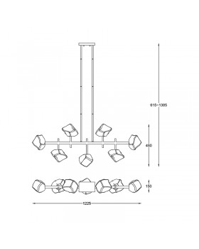Подвесная люстра Zumaline ROCK P0488-07T-SEAC-foto2