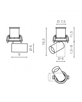 Встраиваемый светильник Azzardo Luna 15W Dim AZ2828-foto7