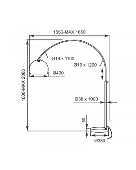 Торшер Zumaline VISION TS-010121W-foto3
