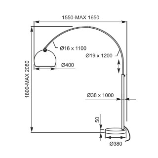 Торшер Zumaline VISION TS-010121W-foto3