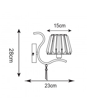 Настенный светильник Zumaline PARIA P15090A-1W-foto2
