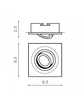 Встраиваемый светильник Azzardo Caro Square AZ2433-foto2