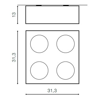 Накладной светильник Azzardo Paulo 4 230V AZ0966-foto2