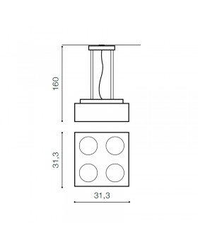 Подвесной светильник Azzardo Paulo 4 pendant 12V AZ1267-foto2
