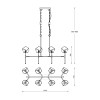 Подвесная люстра  Zumaline ROCK P0488-08L-SEAC