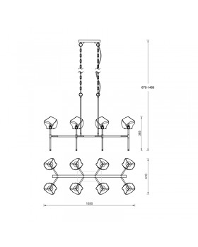 Подвесная люстра Zumaline ROCK P0488-08L-SEAC-foto2