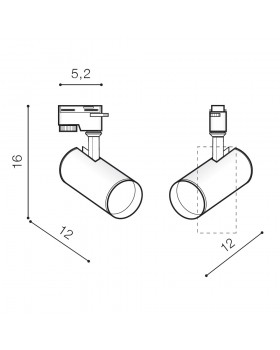 Трековый светильник Azzardo Kirke Track 1 AZ4656-foto5