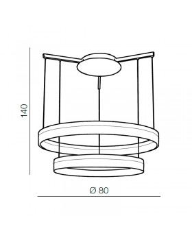 Подвесная люстра Azzardo Zola 80/60 AZ2560-foto2