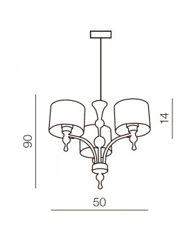 Подвесная люстра Azzardo Impress 3 AZ0498-foto2